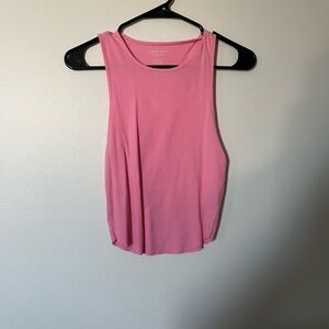 American Eagle Outfitters Pink Ribbed Tank Top